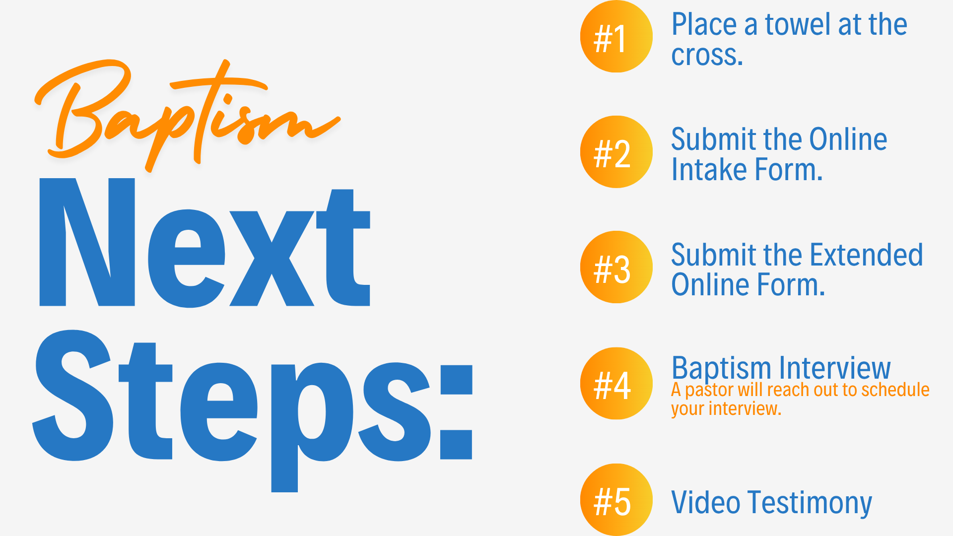 Online - Baptism Steps